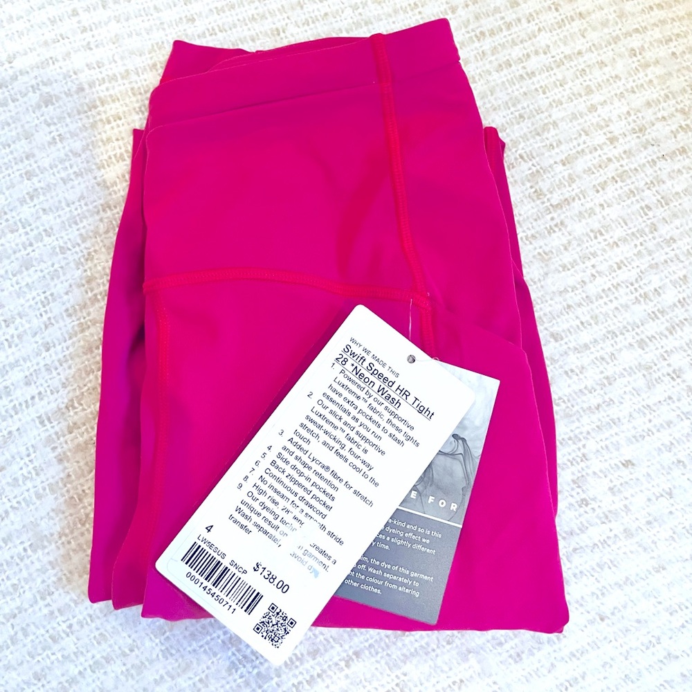 NWT Lululemon Swift Speed Tight 28" Inseam Size 4